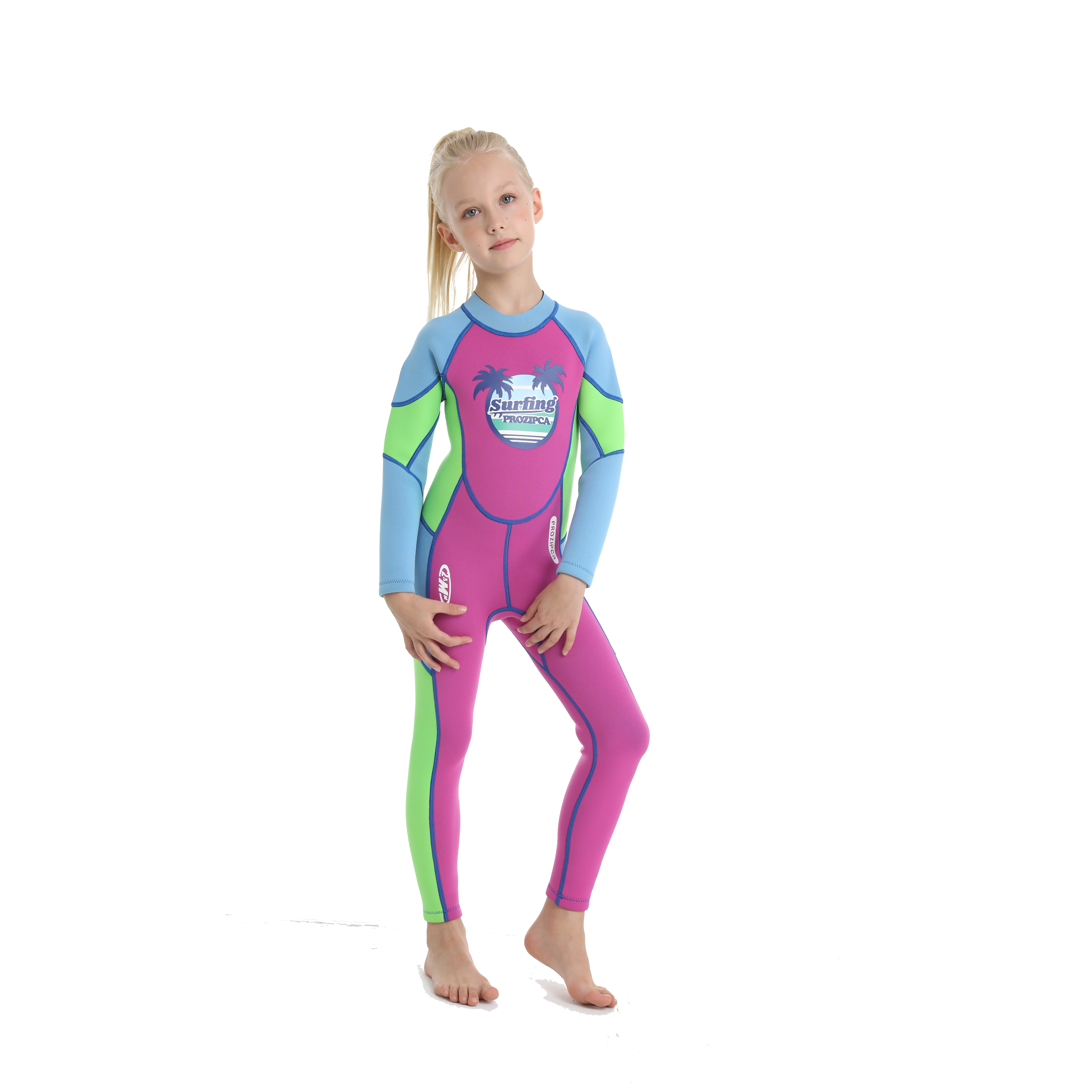 New Design Thermal Long Sleeve Girls Swimming Children Suits Diving Surfing 2.5Mm Yamamoto Neoprene Kids Wetsuit