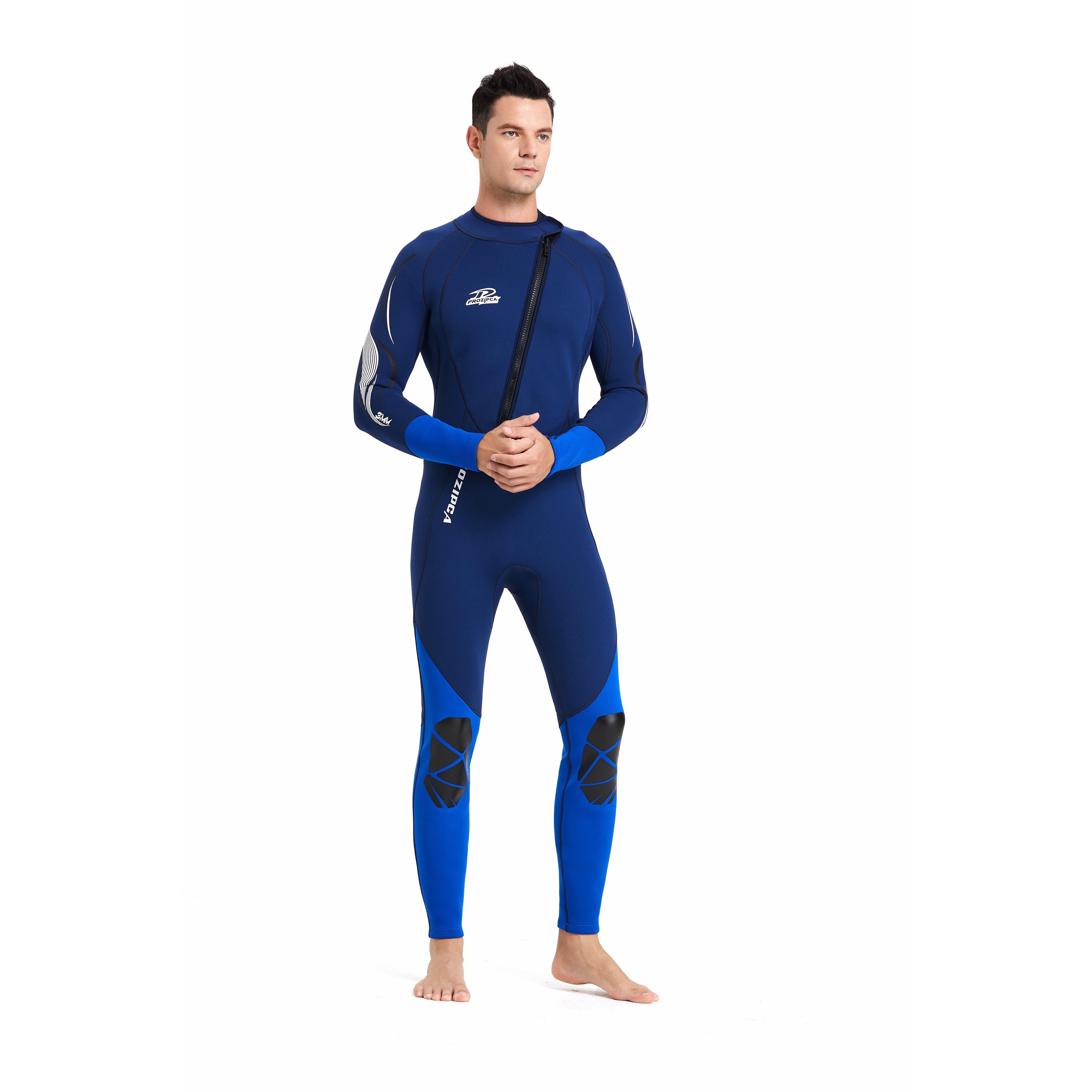 Customized Full Body Long Sleeve Surfing Snorkeling Wear Front Zipper 3Mm Neoprene Men Diving Wetsuit