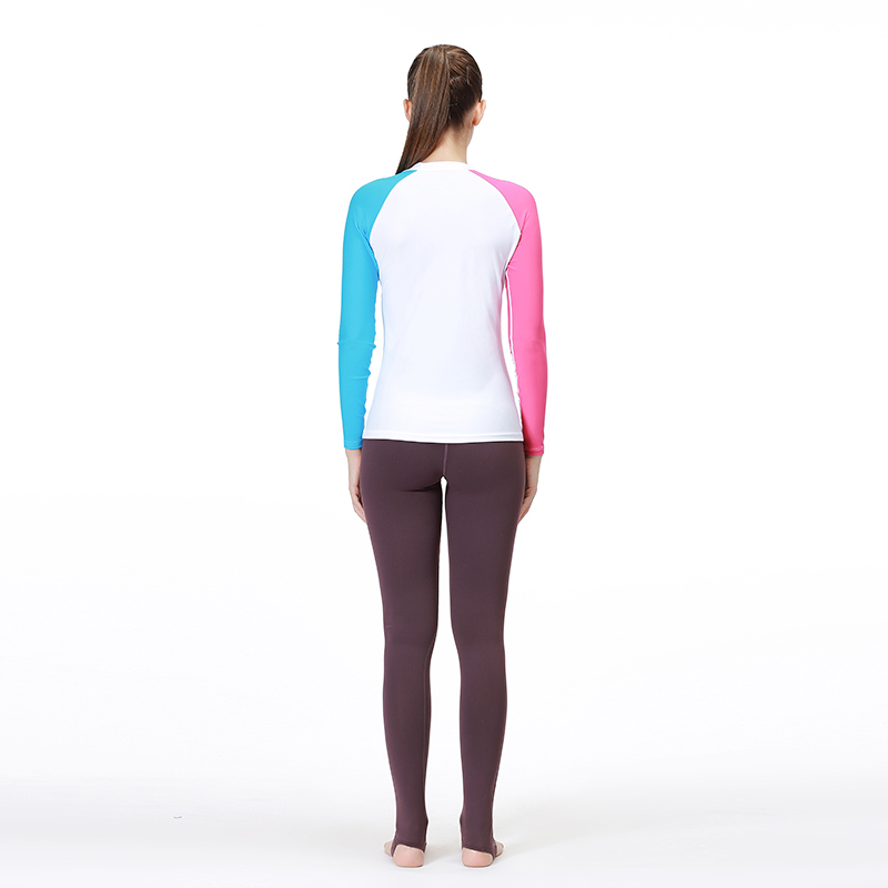 Swimming Women Surfing Rashguard Onepiece Long Sleeve Rash Guard