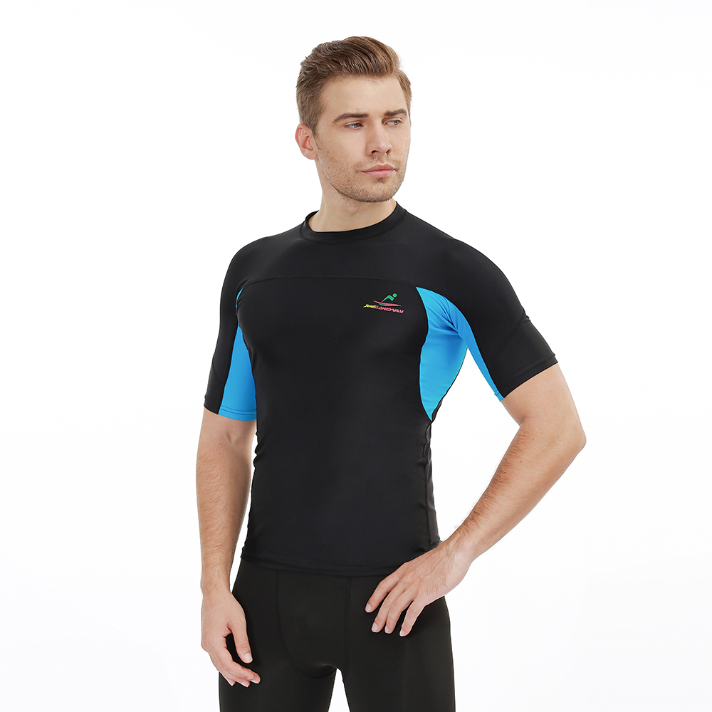 Quick Bjj Swimming Short Sleeve Mens Rashguard Swimsuit Surfing Rash Guard