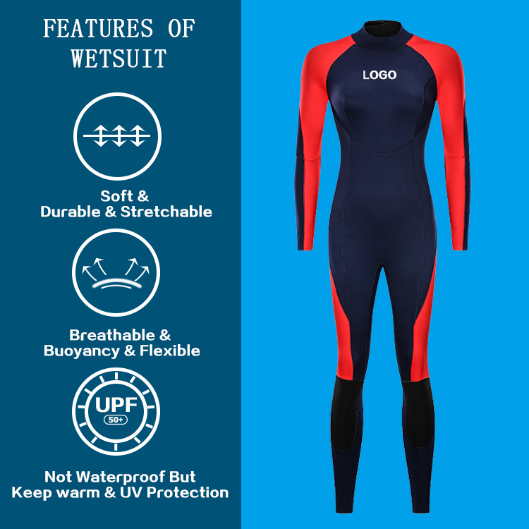 Surf 4/3mm Back Zip Super Strech Xxl Snorkeling Suit Diving Zipper Women Neoprene Wetsuit