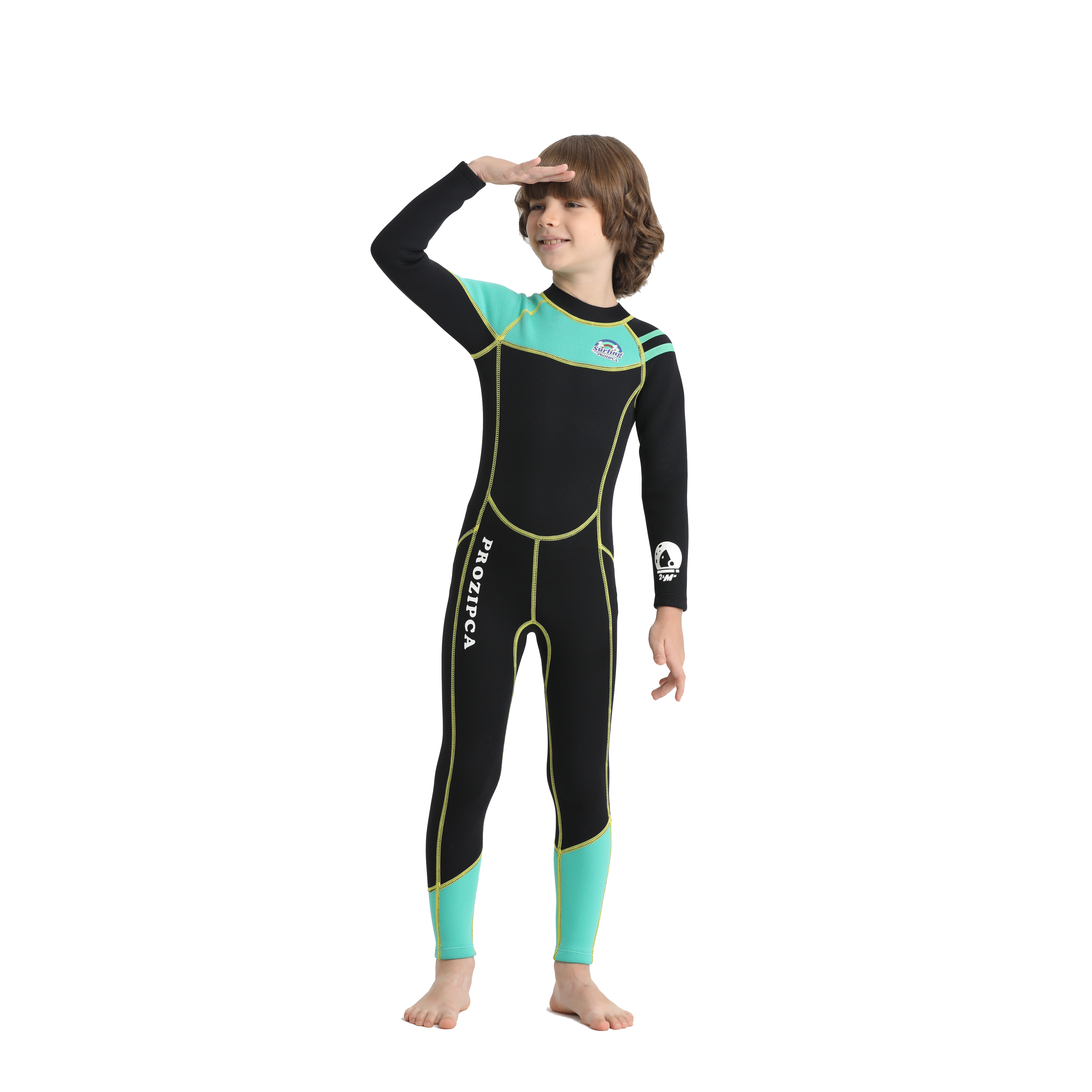 Customized Long Sleeve Trousers Back Zip Swimming Suit Boys Children 3Mm Freediving Surfing Kids Wetsuit Neoprene