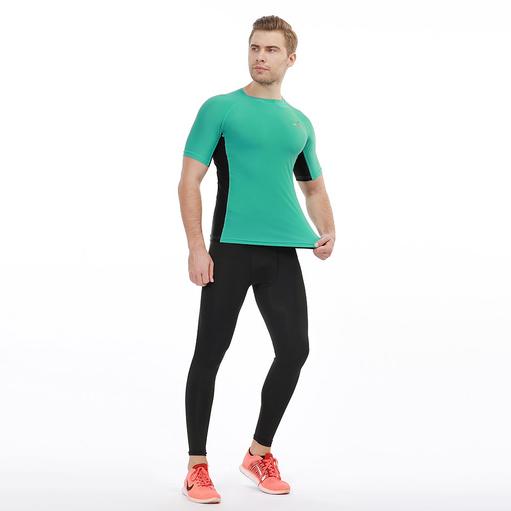 Swimming Surfing Rashguard Men Short Sleeve Bjj Rise Upf 50 Custom Logo Onepiece Rash Guard