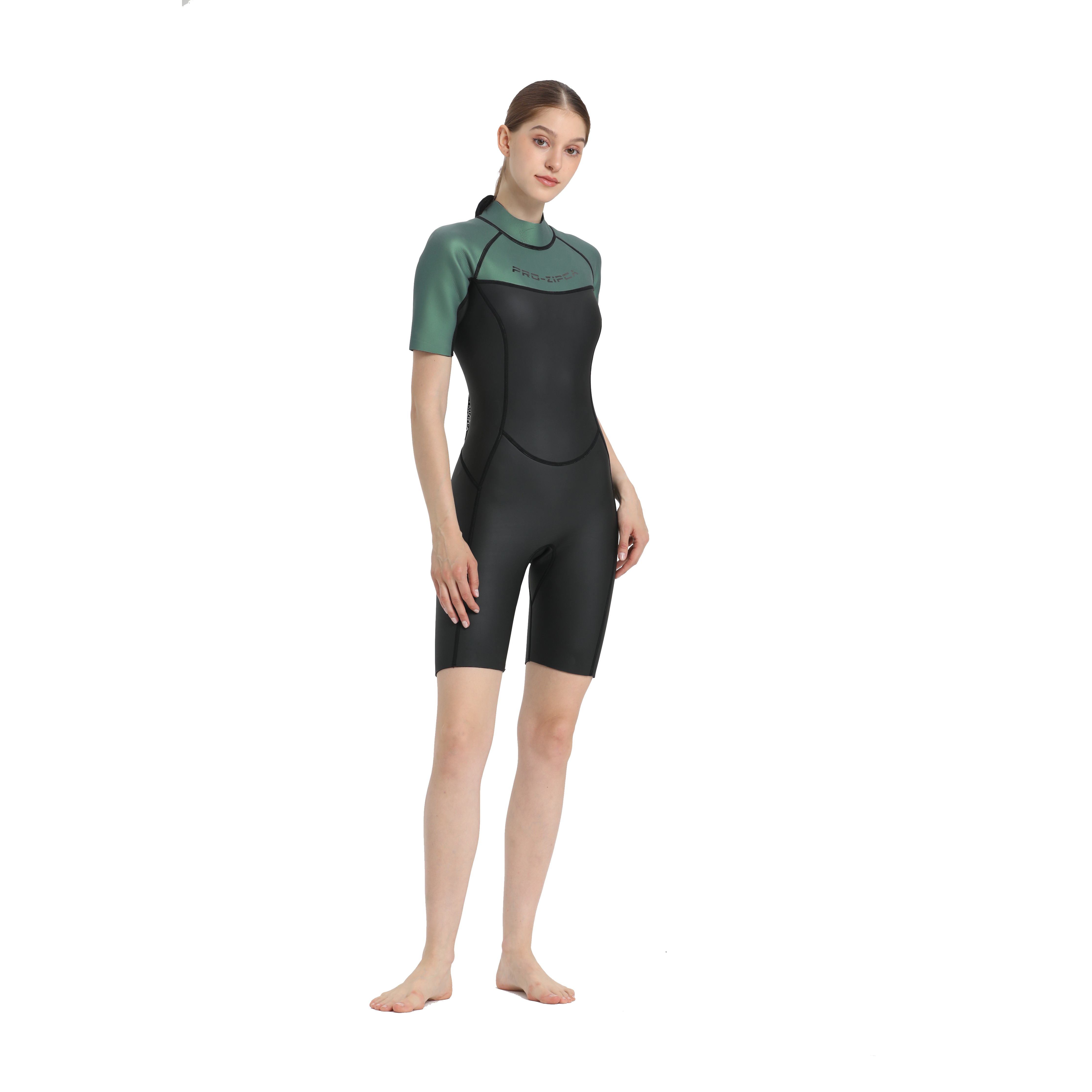 2022 New Design High Quality One Piece Back Zip Tight Breathable Shorty Women Smooth Skin Wetsuit