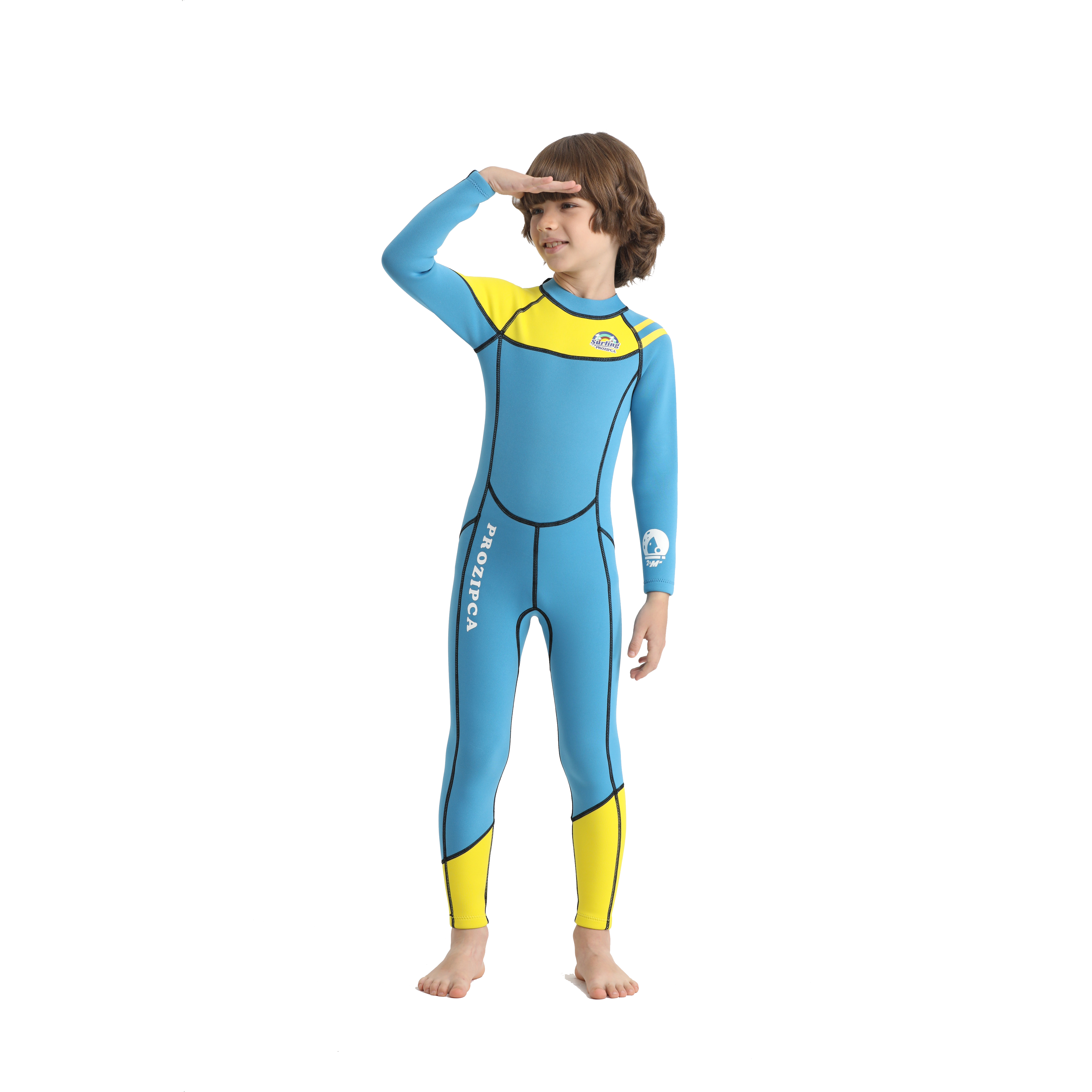 Customized Long Sleeve Children Swimming Snorkeling Diving Suits 3Mm Neoprene One Piece Kids Surfing Wetsuit