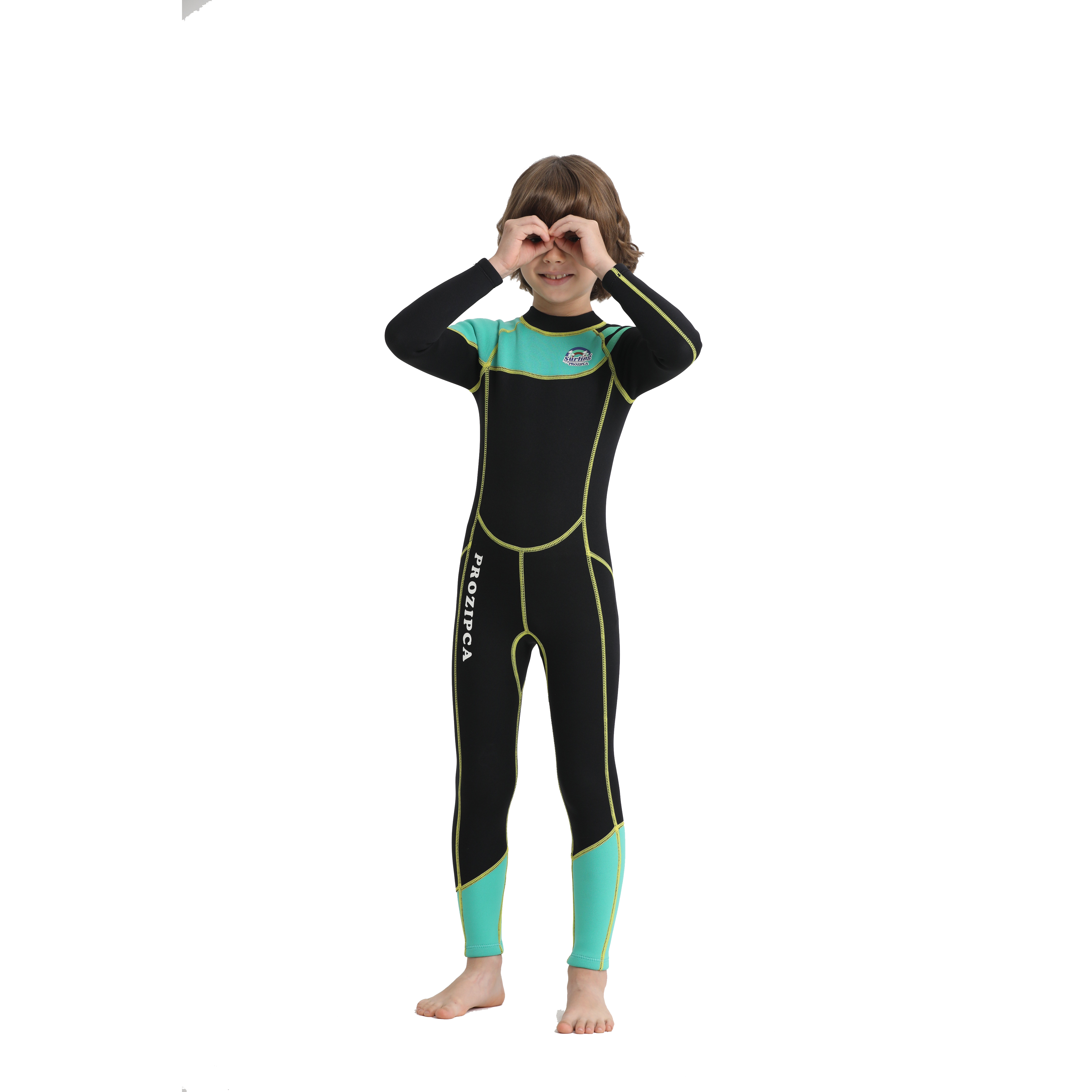 Customized Long Sleeve Trousers Back Zip Swimming Suit Boys Children 3Mm Freediving Surfing Kids Wetsuit Neoprene